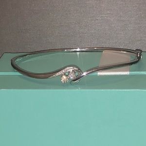 NEW .25ctw Genuine Diamond Bangle Bracelet, 925